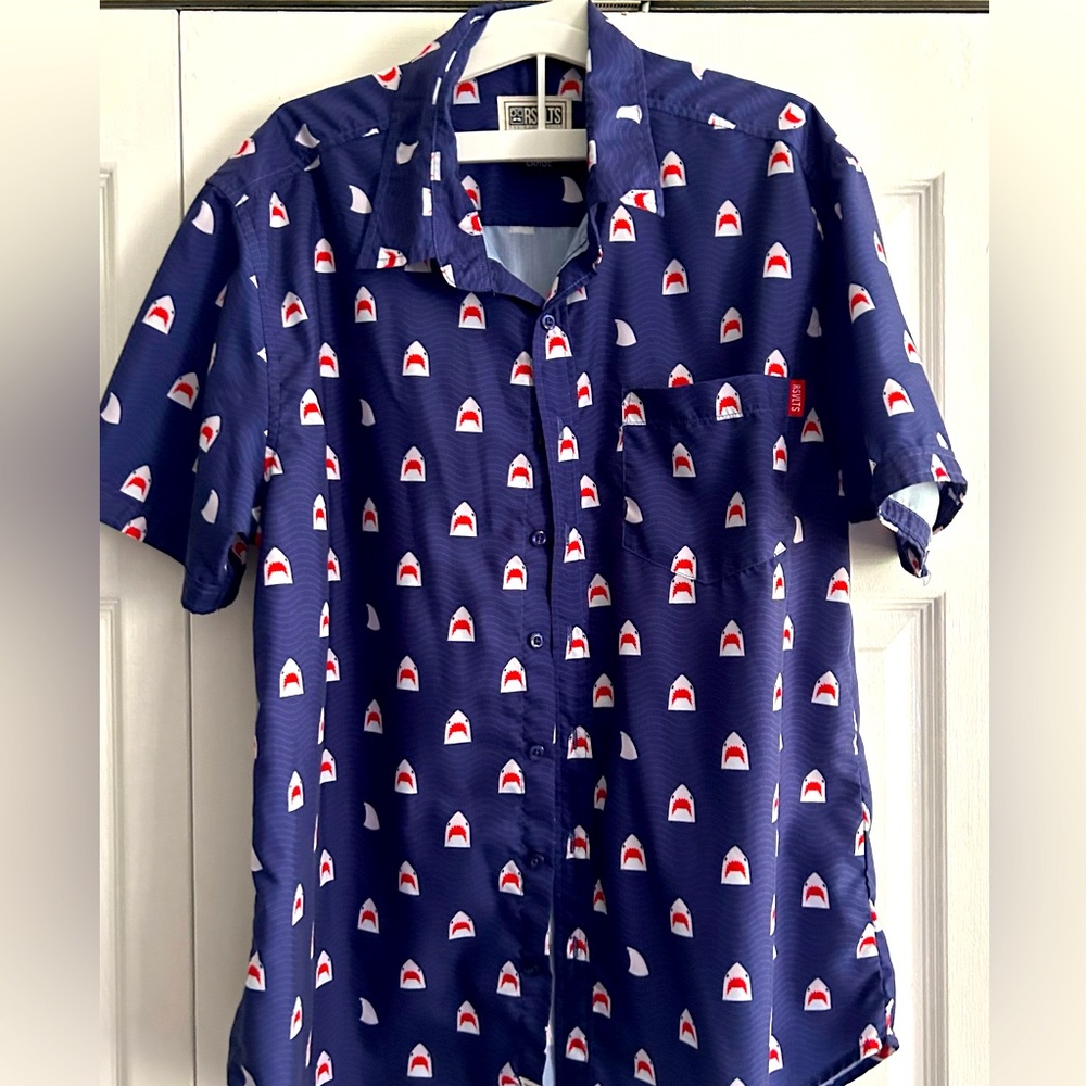 RSVLTS - Kunuflex short sleeve button up - “Sharky” shirt.